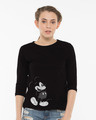 Shop Vintage Mickey Round Neck 3/4th Sleeve T-Shirt (DL)-Front