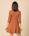 Shop Vintage Orange Flared Dress-Design