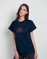 Shop Vintage Red Rose Boyfriend T-Shirt-Front