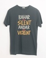 Shop Violent Half Sleeve T-Shirt-Front