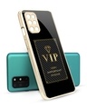 Shop VIP Metallic Gold Premium Glass Case for OnePlus 8T-Front