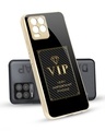 Shop VIP Metallic Gold Premium Glass Case for Realme 8 Pro-Front