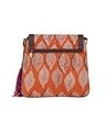 Shop Ethnic Faux Leather Cotton Orange Beetel With Tassle Sling Bag-Design