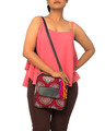 Shop Ethnic Faux Leather Cotton Red Festive Flap Pocket Sling Bag