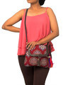 Shop Ethnic Faux Leather Cotton Red Tokyo With Tassle Sling Bag-Full