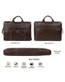 Shop Faux Leather 15.6 Inch Full Coffee Padded Laptop Messenger Bag For Men & Women-Design