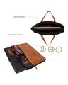 Shop Faux Leather Tan/Brown Padded Laptop Messenger Bag For Men & Women
