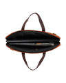 Shop Faux Leather Tan/Coffee Padded Laptop Messenger Bag For Men & Women