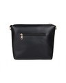 Shop Faux Leather Embroidered Black Twin Compartmnet Sling Bag-Design