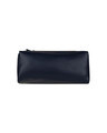 Shop Faux Leather Embroidered Fancy Handle Navy Round Sling Bag-Full