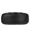 Shop Faux Leather Round Embroidery Sling Bag Black-Full