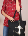 Shop Gold Cat Printed Solid Tote
