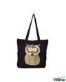 Shop Gold Owl Printed Solid Tote-Front