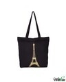 Shop Lady Printed Solid Tote-Front