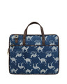 Shop Leatherette/Cotton 15.6 Inch Blue Camel Print Padded Laptop Messenger Bag For Men & Women-Design