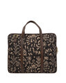 Shop Leatherette/Cotton 15.6 Inch Brown Warli Print Padded Laptop Messenger Bag For Men & Women-Design