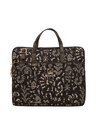 Shop Leatherette/Cotton 15.6 Inch Brown Warli Print Padded Laptop Messenger Bag For Men & Women
