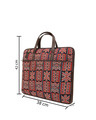 Shop Leatherette/Cotton 15.6 Inch Red Ikat Print Padded Laptop Messenger Bag For Men & Women-Full