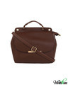 Shop Leatherette Flap Compartment Coffee Sling Bag-Front