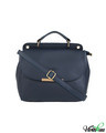 Shop Leatherette Flap Compartment Navy Sling Bag-Front