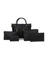 Shop Pack of 5 Leatherette Embroidered With Tape Black Sling Bag
