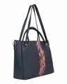 Shop Pack of 5 Leatherette Embroidered With Tape Navy Sling Bag-Design