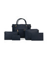 Shop Pack of 5 Leatherette Embroidered With Tape Navy Sling Bag