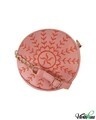 Shop Leatherette Round Embroidered Pink Sling-Front