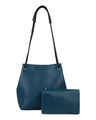 Shop Leatherette Set of 2 Embroidered Aqua Sling Bag-Design