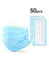 Shop Pack of 50 3 Ply Disposable Mask With Meltblown & Inbuilt Nosepin-Front