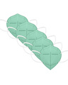 Shop Pack of 5 Protective N95 Green Mask-Front