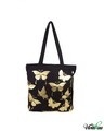 Shop Scattered Butterfly Printed Solid Tote-Front