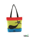 Shop Sit Cat Printed Solid Tote-Front