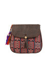 Shop Women's Ethnic Leatherette/Cotton Red Artist Tassle Sling Bag