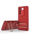 Shop Vivo V27 5G Red Back Cover With Gold Metal Kickstand-Front