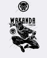 Shop Men's White Wakanda Forever The King Graphic Printed T-shirt