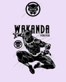 Shop Men's Purple Wakanda Forever The King Graphic Printed Oversized Hoodie
