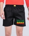 Shop Men's Black Wake & Bake Printed Boxers-Front