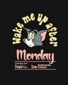 Shop Women's Black Wake Me Up After Monday Graphic Printed Boyfriend T-shirt-Full