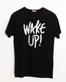 Shop Wake Up Half Sleeve T-Shirt-Front