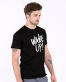 Shop Wake Up Half Sleeve T-Shirt-Design