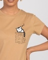 Shop Wall Kitty Half Sleeve T-Shirt-Front