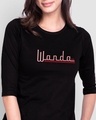 Shop Wanda 3/4th Sleeve Slim Fit T-Shirt (WVL)-Front