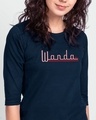 Shop Wanda 3/4th Sleeve Slim Fit T-Shirts (WVL)-Front
