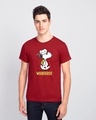 Shop Wanderer Snoopy Half Sleeve T-Shirt-Front