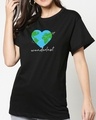 Shop Wanderlust Heart Boyfriend T-shirt-Front