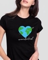 Shop Wanderlust Heart Half Sleeve T-shirt-Front