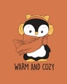 Shop WARM & COZY PENGUIN Boyfriend T-Shirt Vintage Orange-Full