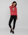 Shop WARM & COZY PENGUIN Fleece Sweatshirt Red Melange-Design