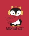 Shop WARM & COZY PENGUIN Fleece Sweatshirt Red Melange-Full